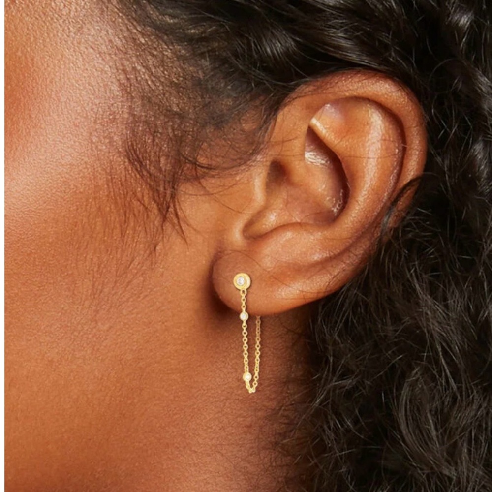 Demifine by Rocksbox 18k Gold Plated Chain Earrings